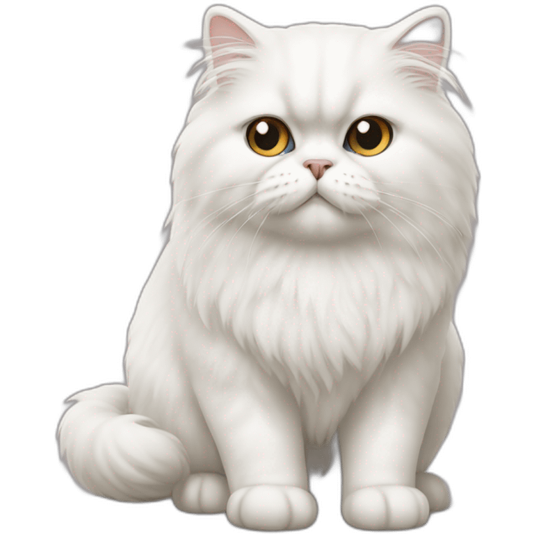 White persian cat emoji