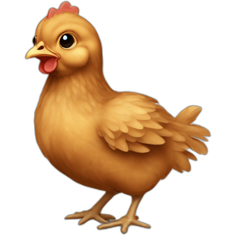 brown color baby chicken emoji