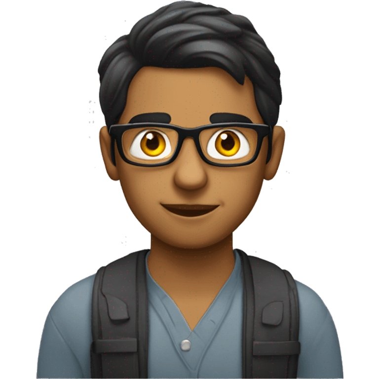 somewhat gay indian nerd coder guy on a computer  emoji