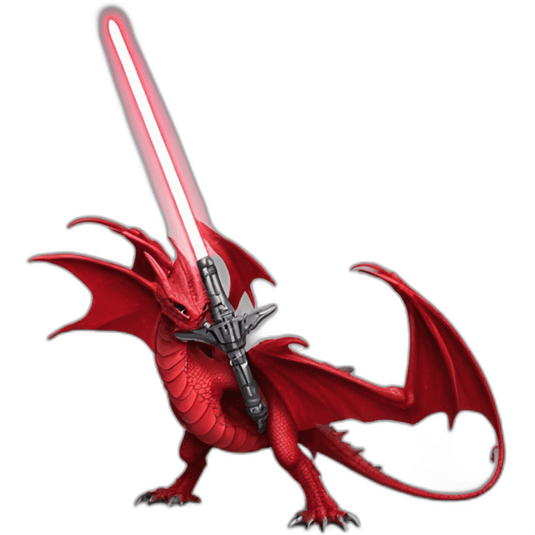 crazy-funny-cyberpunk-red-dragon-head-star-wars-laser-sword-red emoji