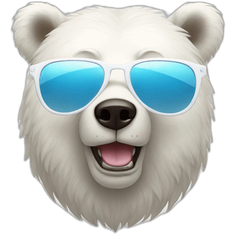 white bear in sunglasse emoji