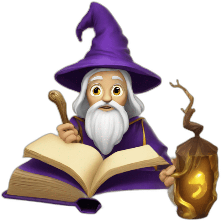 wizard enchanting a book emoji