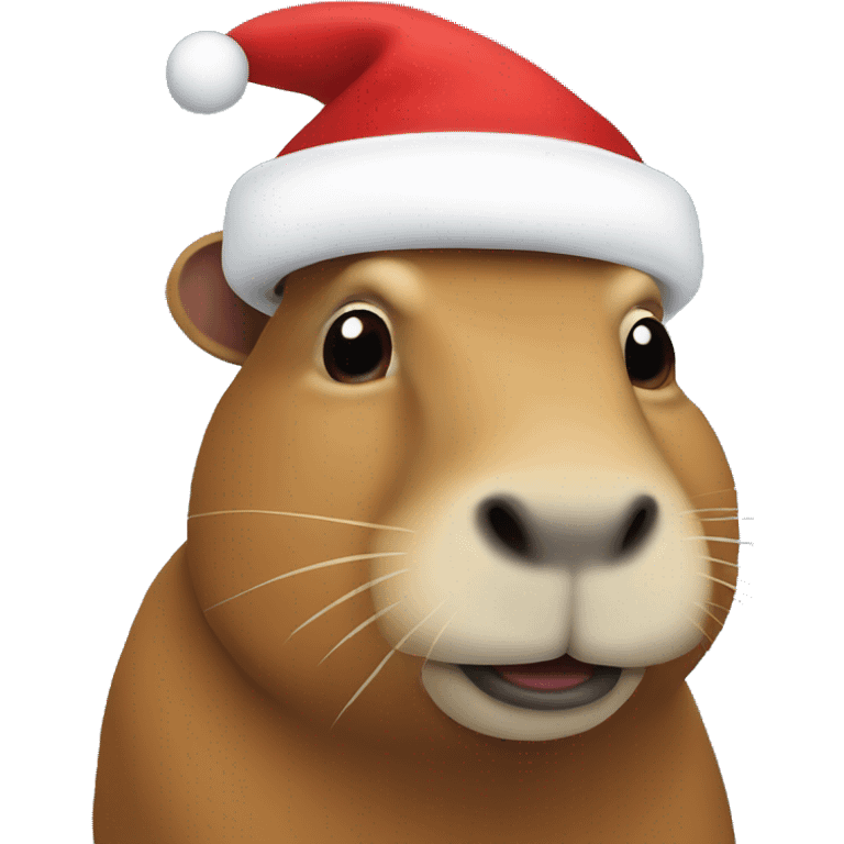 Capybara wearing a Santa hat  emoji