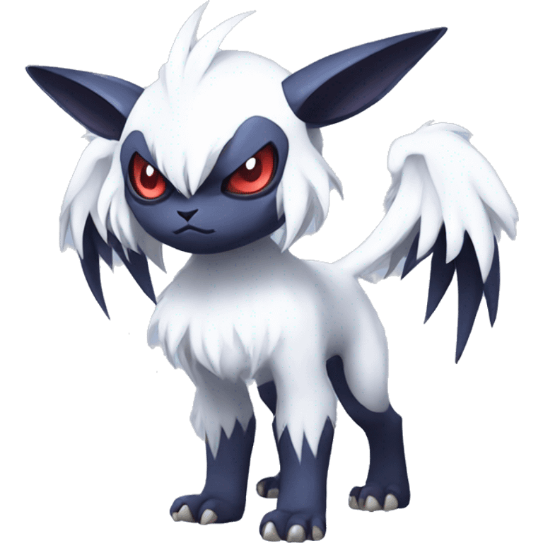 Edgy Cool Kawaii Absol-Pokémon Full Body emoji