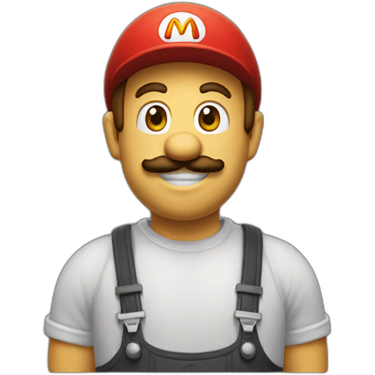 mario working at mcdonald's emoji