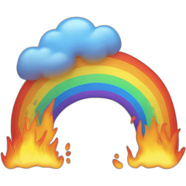 rainbow fire emoji