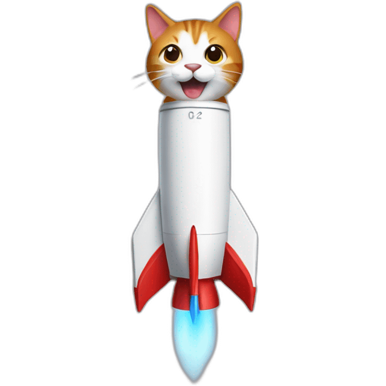 cat rocket emoji