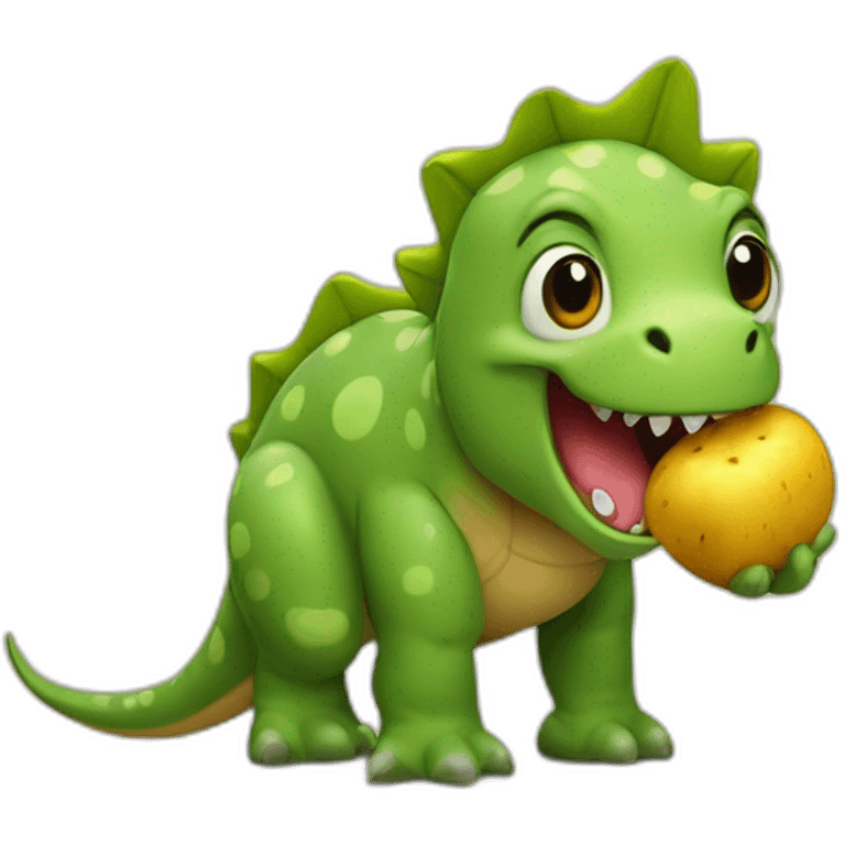 un dino ami avec une patate emoji