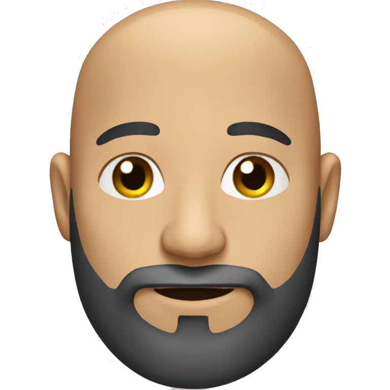 handsome bald guy with beard emoji