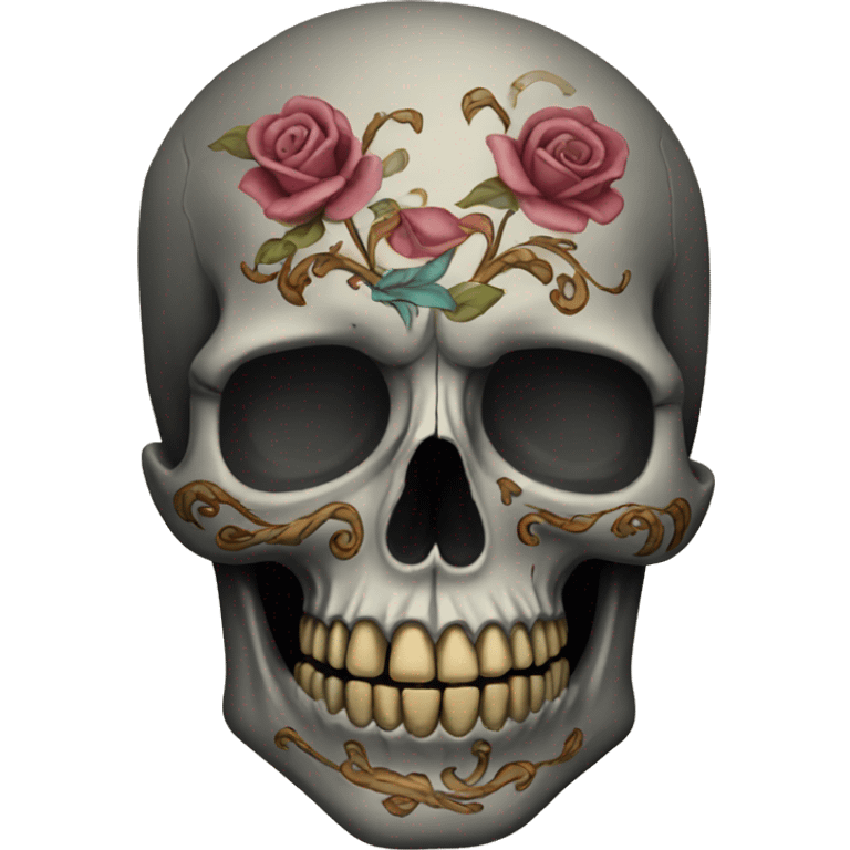 Tattooed skull emoji