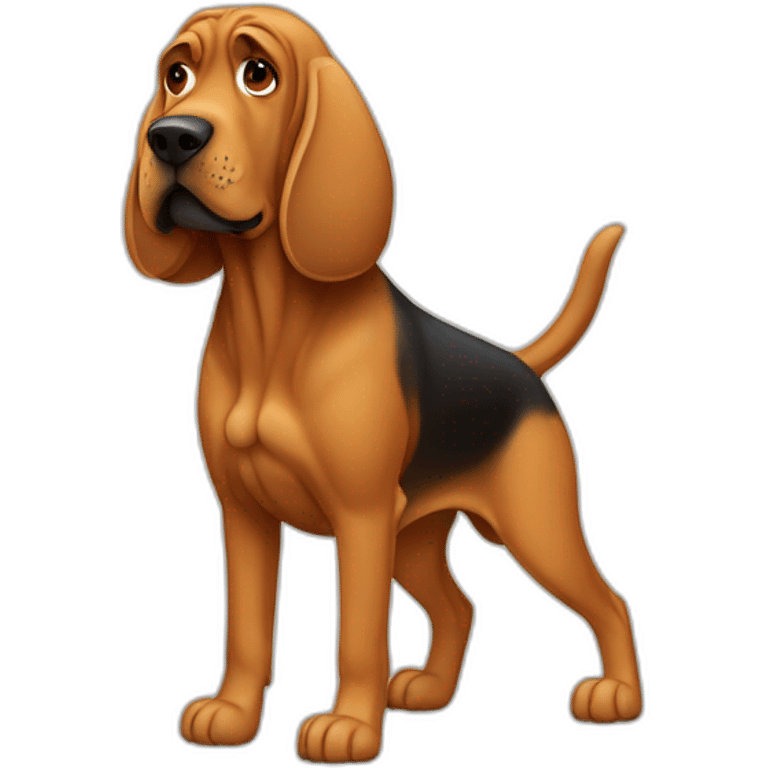 Bloodhound dog full body emoji