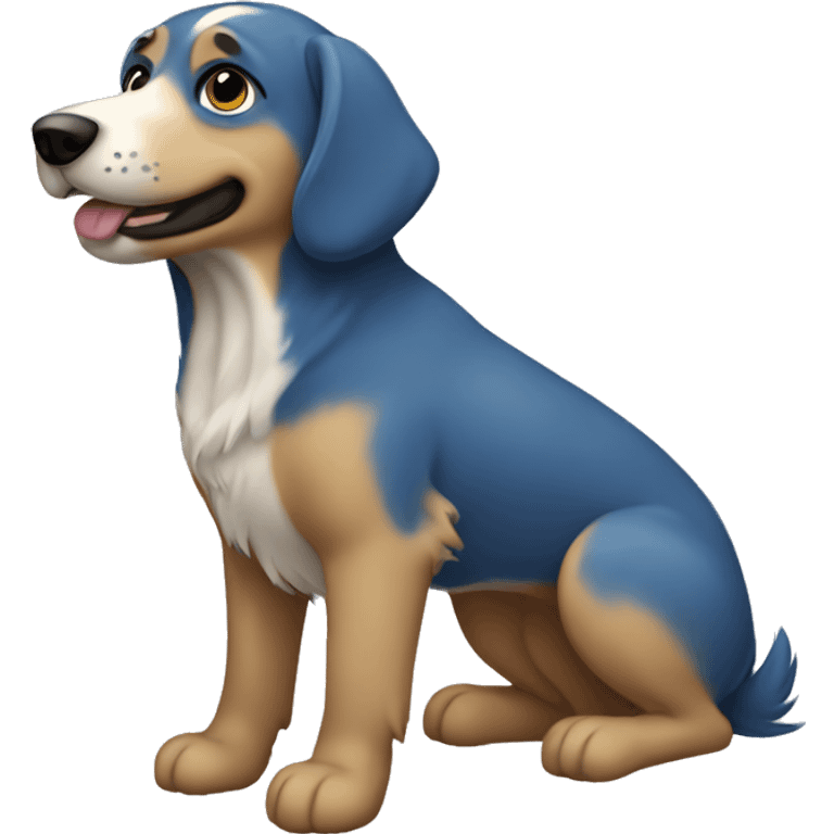 Perro azul emoji