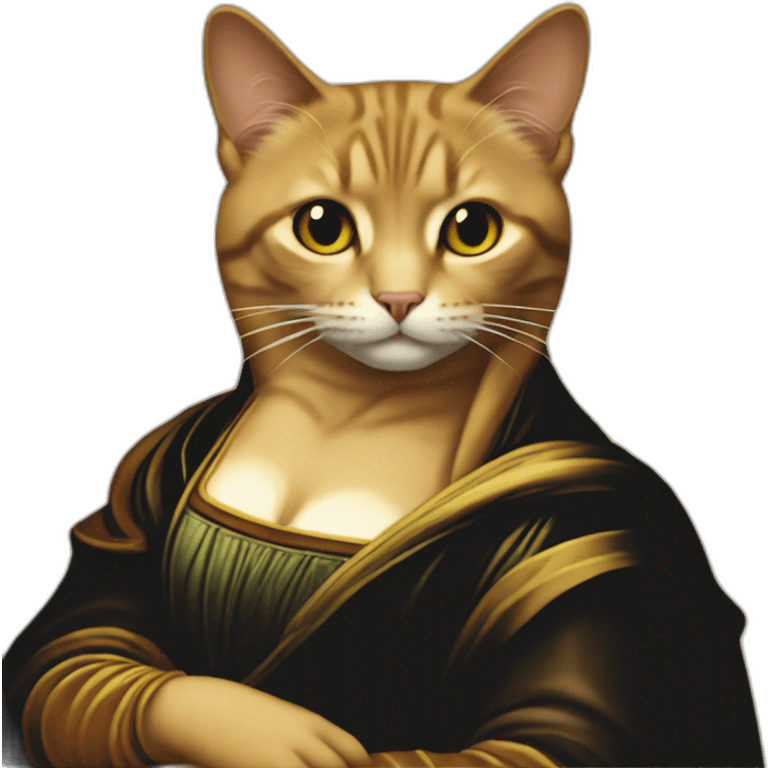 Cat as Monalisa emoji