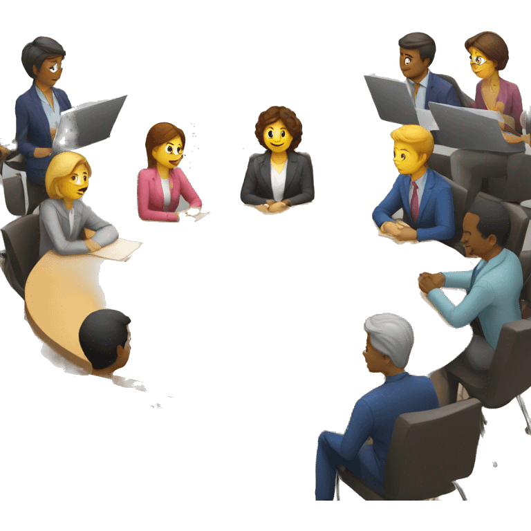 round table meeting emoji