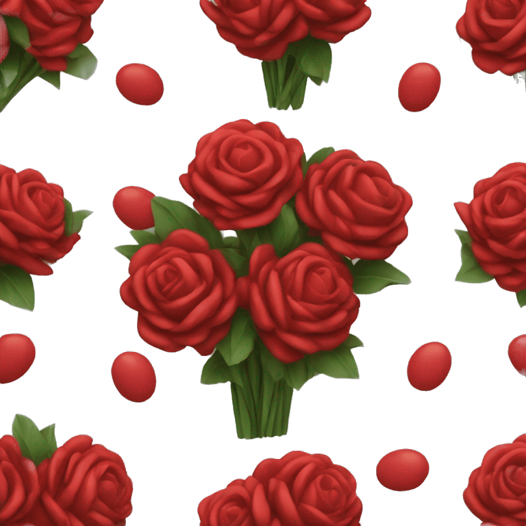 Red red bouquet with givig  emoji