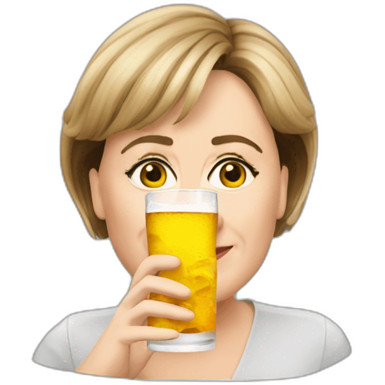 Angela Merkel drink vodka emoji