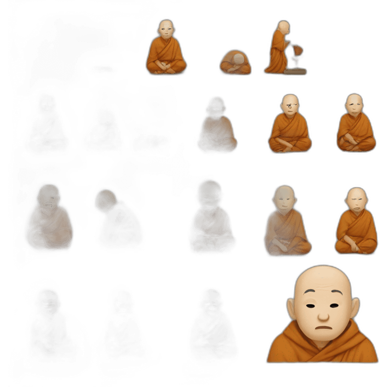 monk giving up emoji