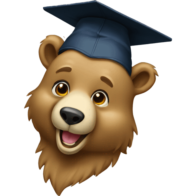 Graduation bear emoji