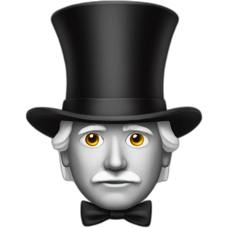 Trump with a top hat emoji