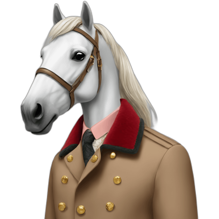 The horse in the Gucci coat emoji