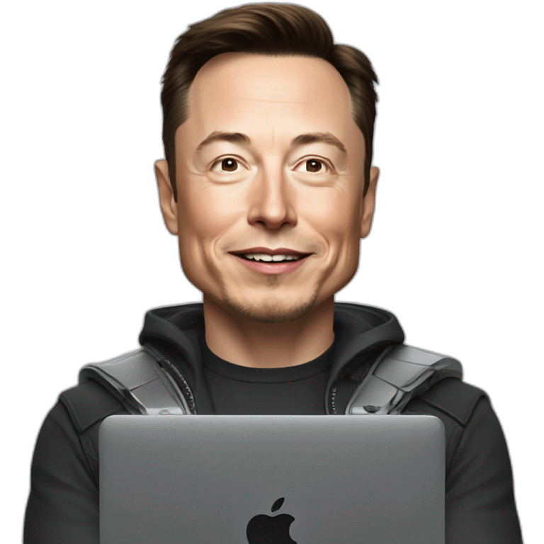 Elon musk with an iPhone  emoji