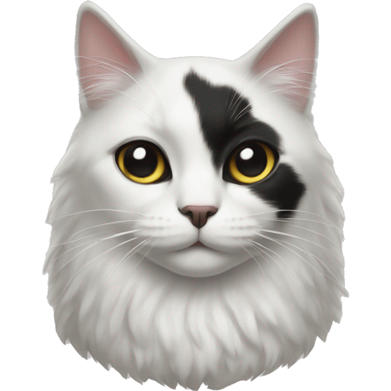 white and black cat  emoji