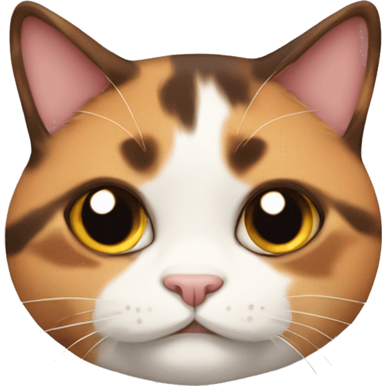 Fat calico cat emoji