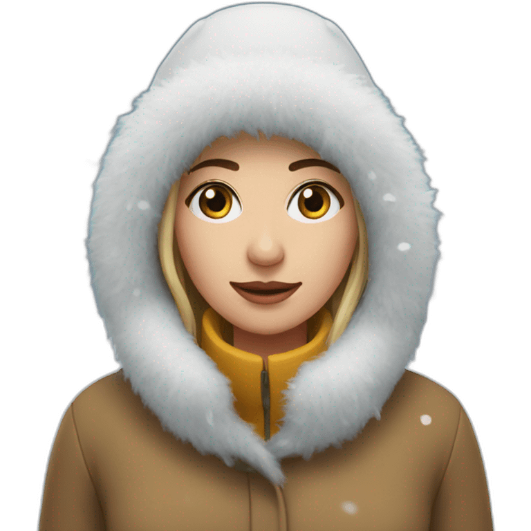 woman under snow emoji