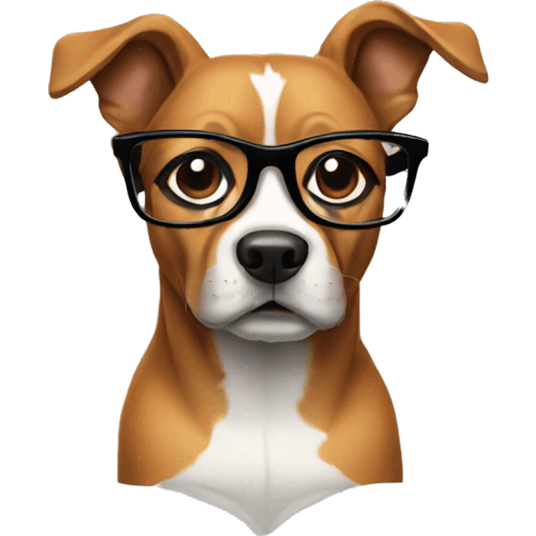 Dog with thug glasses emoji