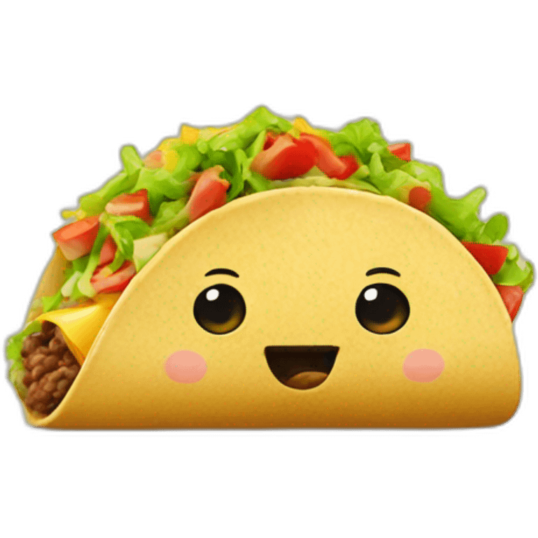 a taco eating a taco emoji