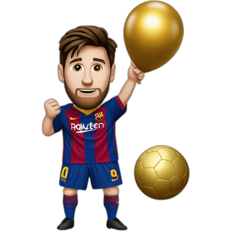 Messi having ballon d’or emoji