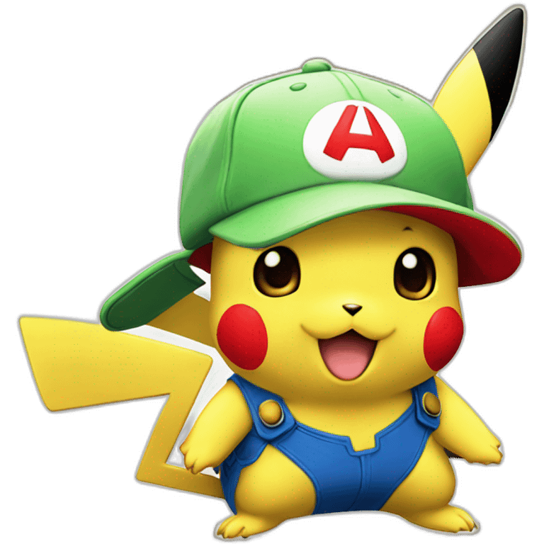 pikachu casquette mario emoji