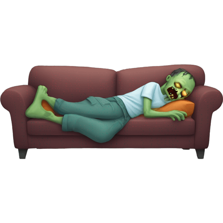 zombie sleeping on the couch emoji