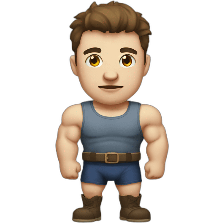 Strongman zdvih dřevěné klady emoji