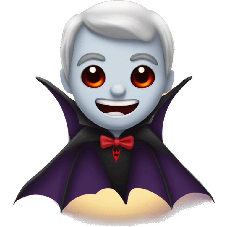 Vampire with bats flying around  emoji