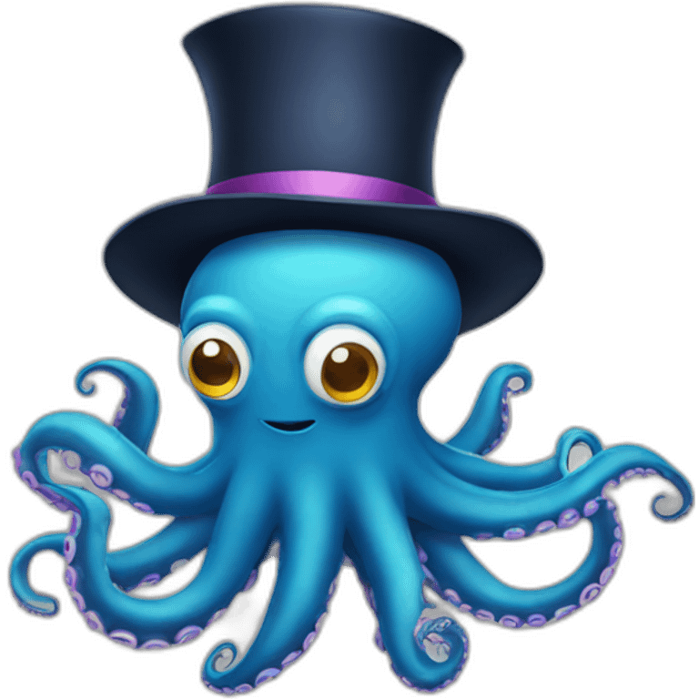 Octopus with hat emoji