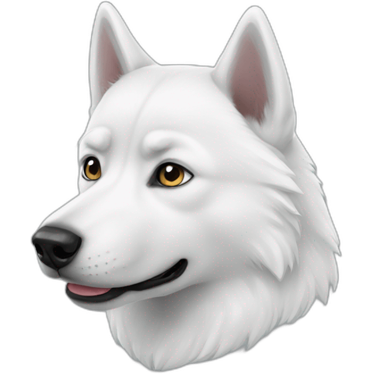 White Husky emoji