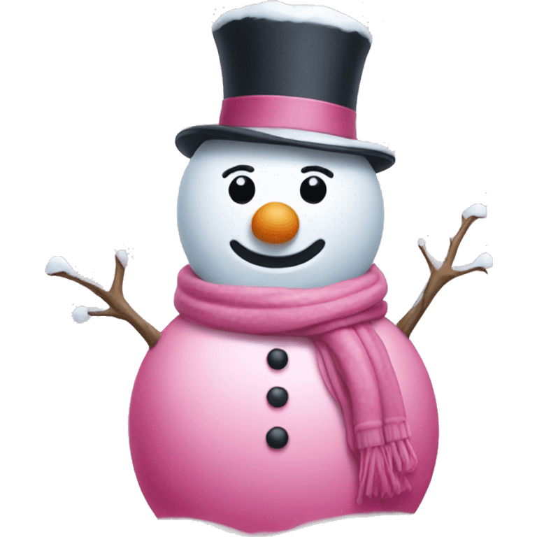 pink snowman  emoji