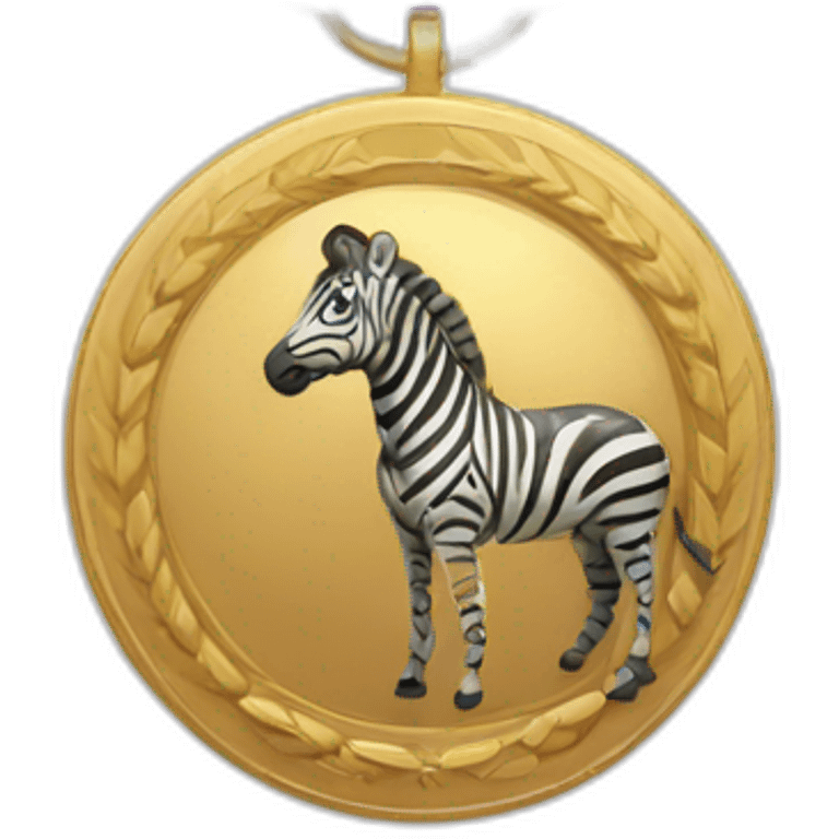 medal + zebra emoji