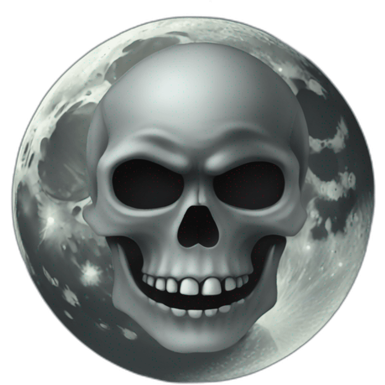 A-skull-in-the-moon emoji