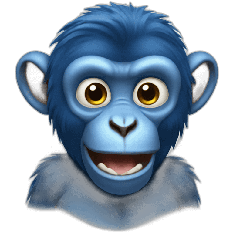 Blue monkey emoji