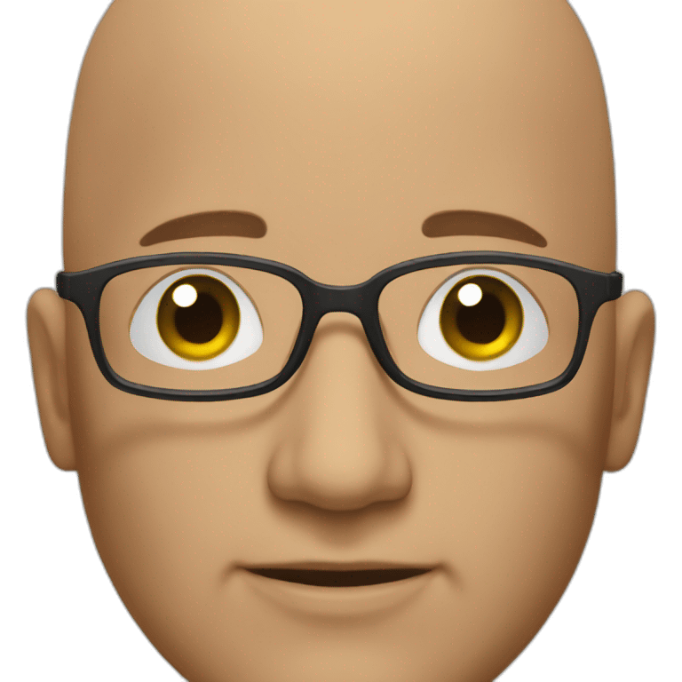 bald man with glasses emoji