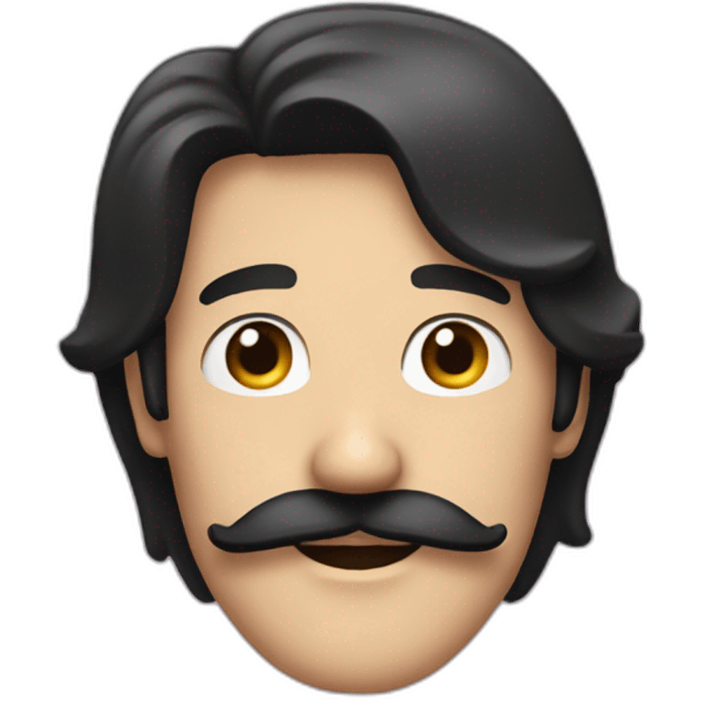 man with moustache and long black hair with thumbs up emoji