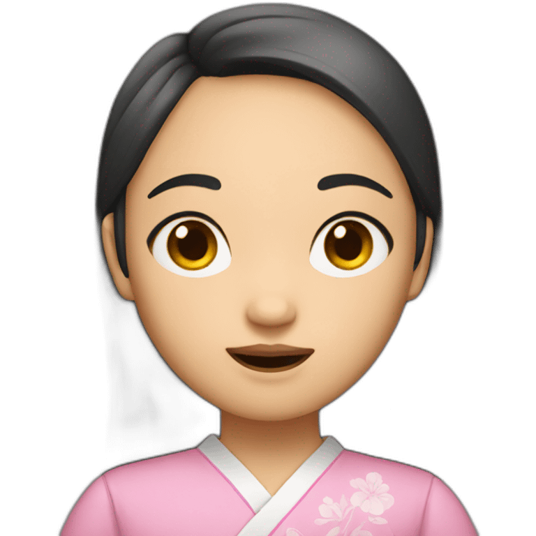 Story telling asian girl emoji