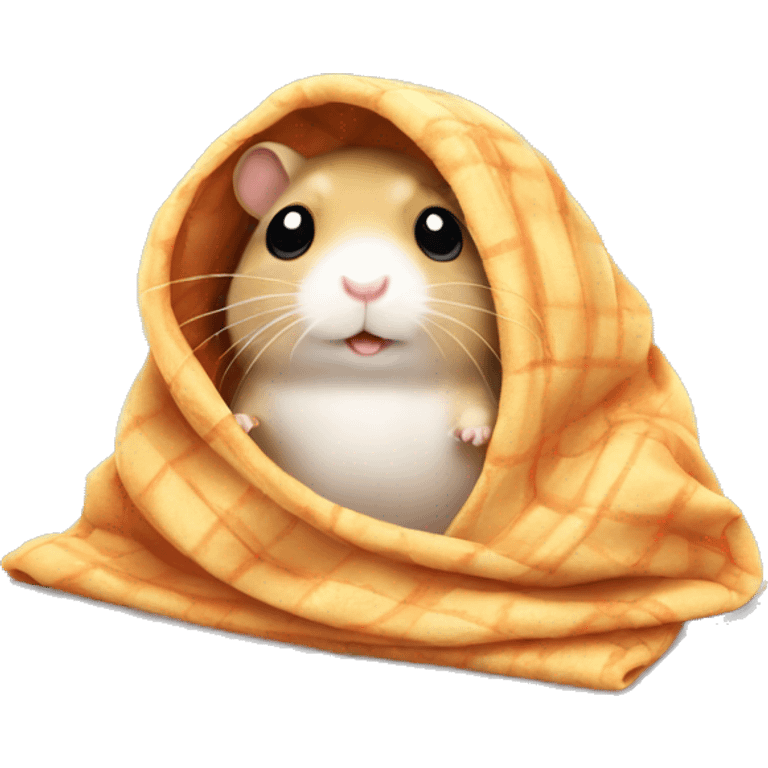 hamster wrapped in a blanket emoji