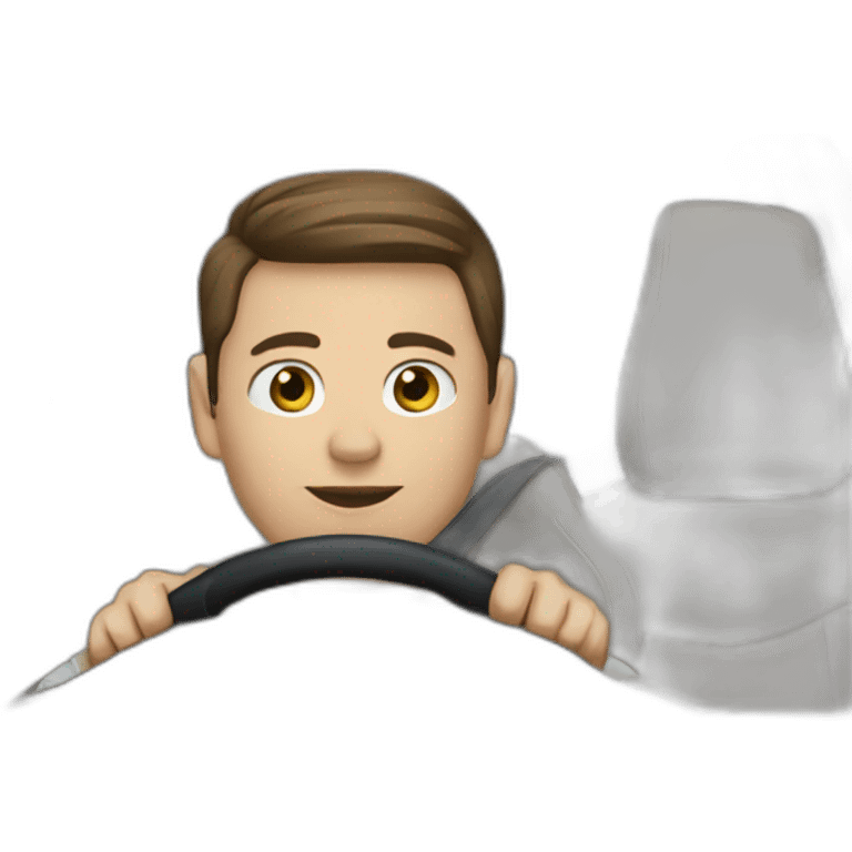 someone driving a tesla emoji