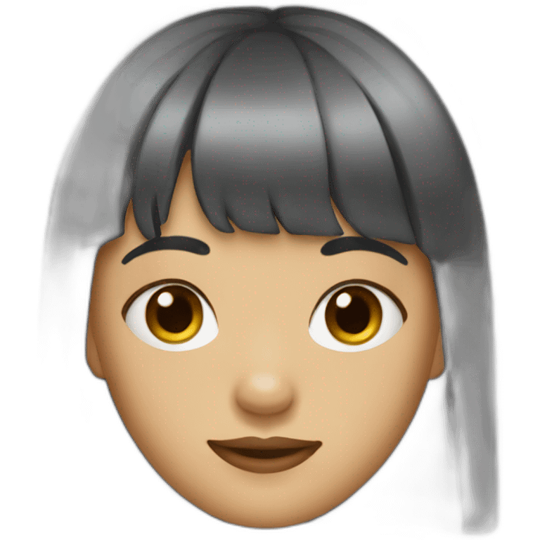 girl with bangs emoji