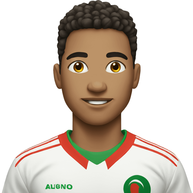 teen with algeria jersey emoji