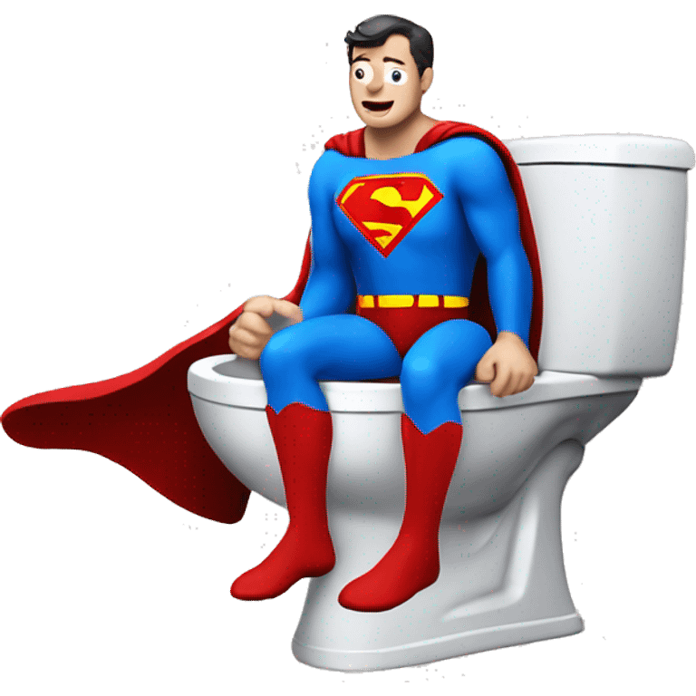 Superman on toilet emoji