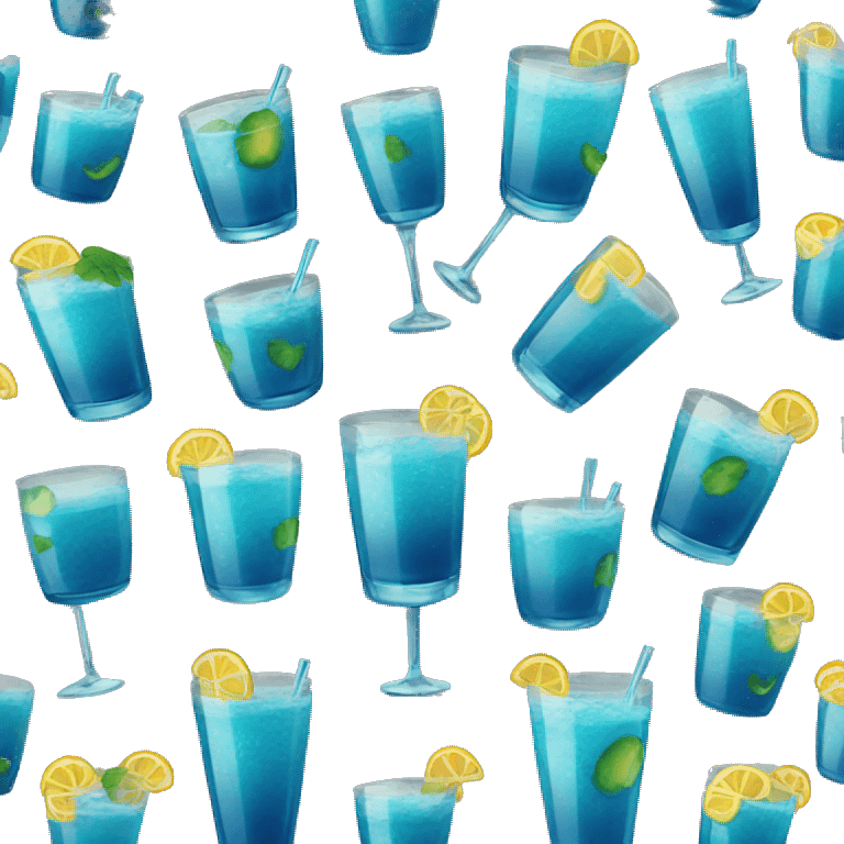 blue alcoholic cocktail
 emoji